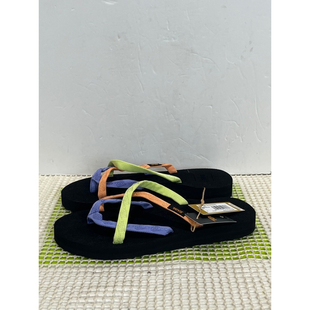 Teva Olowahu Strappy Flip Flops Mixed B Wind Multi Sandals 6840 Women's 7 NEW